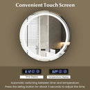 Anti-Fog Round Led Bathroom Mirror with 3 Color LED Lights by DirectDeals