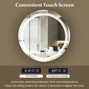 Anti-Fog Round Led Bathroom Mirror with 3 Color LED Lights by DirectDeals