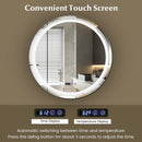 Anti-Fog Round Led Bathroom Mirror with 3 Color LED Lights by LJGDeals