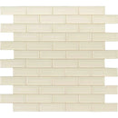 MSI Antique White Beveled Glossy Ceramic Mosaic Wall Tile 2"x6"