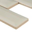 MSI Antique White Beveled Glossy Ceramic Mosaic Wall Tile 2"x6"