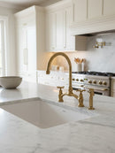 Antique Brass Kitchen Faucet - Unlacquered Brass Kitchen Faucets by Palmeraies