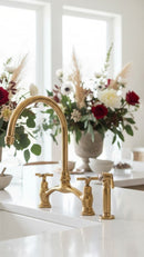 Antique Brass Kitchen Faucet - Unlacquered Brass Kitchen Faucets