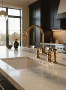 Antique Brass Kitchen Faucet - Unlacquered Brass Kitchen Faucets by Palmeraies