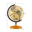 Antique Globe Dia 5.5 Inch Mini Rotating World Globe with Wooden Base-Brozen by LJGDeals