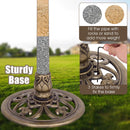 Antique Gold Freestanding Pedestal Bird Bath Feeder by LJGDeals