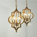 Antique Gold Leaf Lantern Chandelier 12.2"