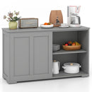 Kitchen Storage Cabinet with Wood Sliding Door by LJGDeals