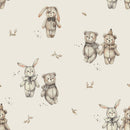 Vintage Teddy & Bunny Nursery Wallpaper - Velvet Whimsy