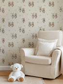 Vintage Teddy & Bunny Nursery Wallpaper - Velvet Whimsy