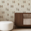 Vintage Teddy & Bunny Nursery Wallpaper - Velvet Whimsy