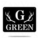 Antler Plaque Monogram