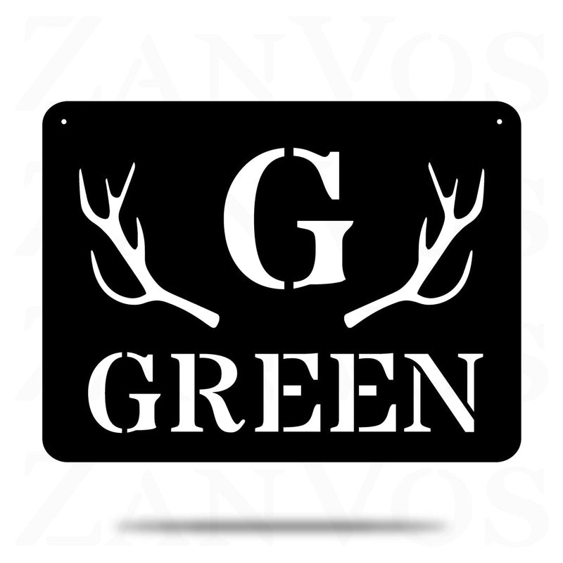 Antler Plaque Monogram