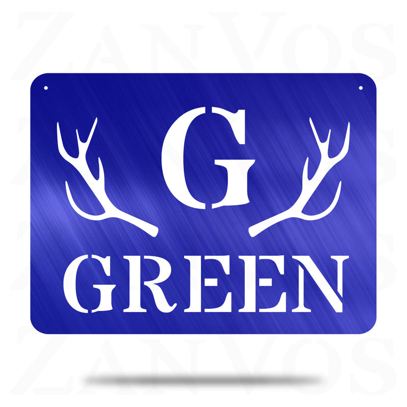 Antler Plaque Monogram