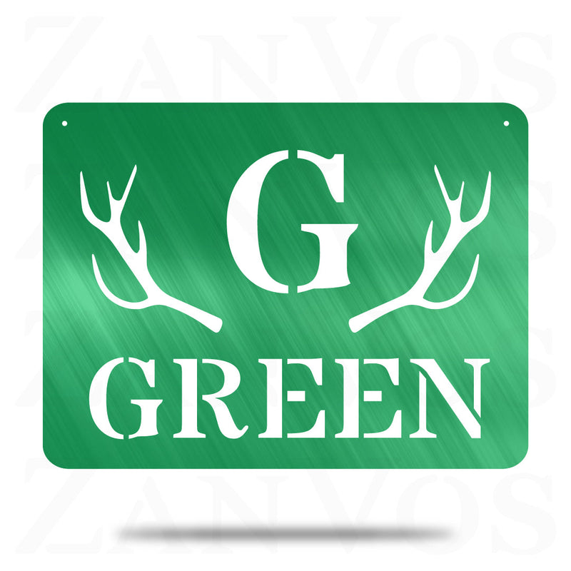 Antler Plaque Monogram