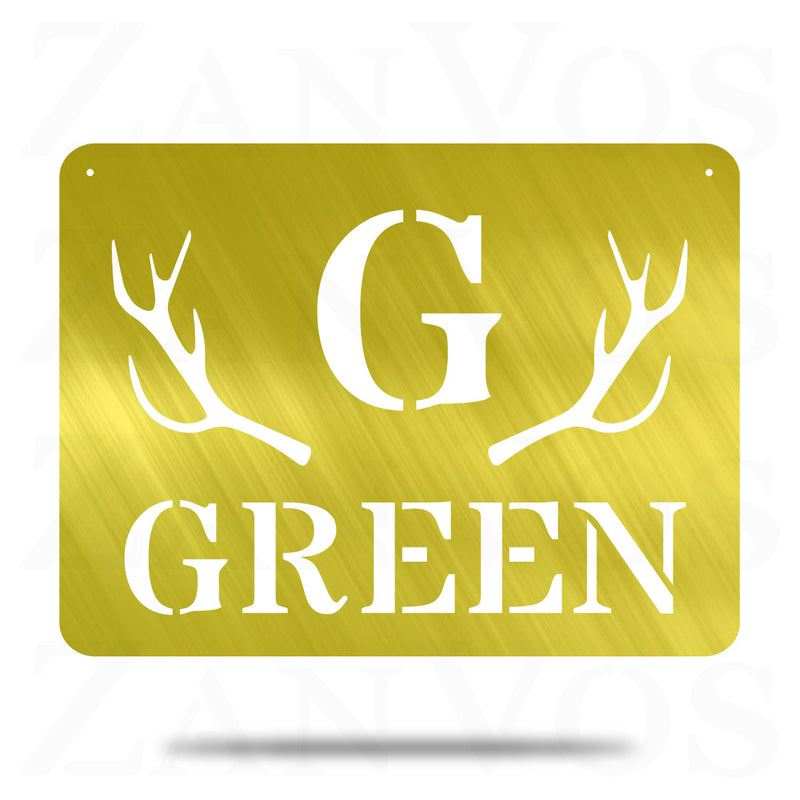 Antler Plaque Monogram