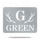 Antler Plaque Monogram
