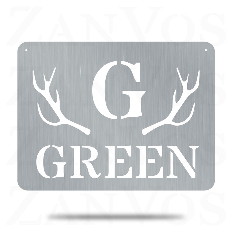 Antler Plaque Monogram