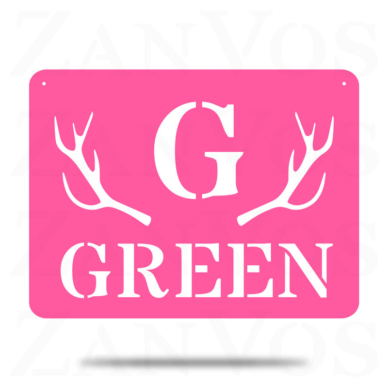 Antler Plaque Monogram