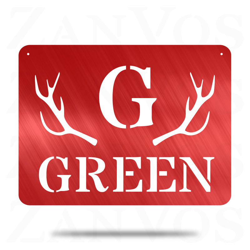 Antler Plaque Monogram