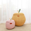 Apple Rattan Storage Basket Pink - Small by MOMIJI US LLC