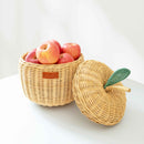 Apple Rattan Storage Basket Natural - Small by MOMIJI US LLC