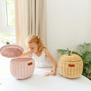 Apple Rattan Storage Basket Natural - Small by MOMIJI US LLC