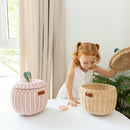Apple Rattan Storage Basket Natural - Small by MOMIJI US LLC