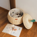 Apple Rattan Storage Basket Natural - Large by MOMIJI US LLC