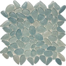Aquatica Aqua Blue Random Pebble Mosaic 10.5"x10.5" - Liquid Rocks Collection