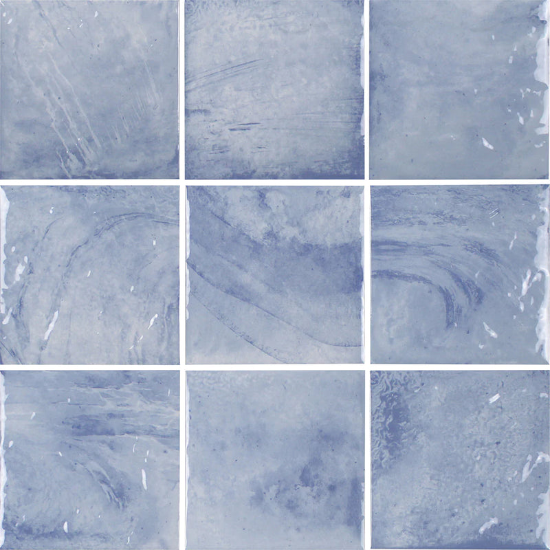 Aquatica Azure Porcelain Tile 6"x6" - Reef Collection