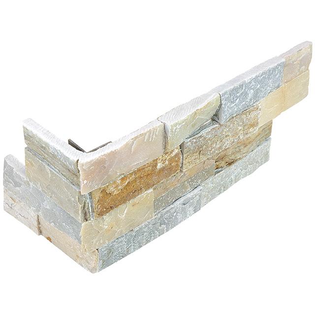 Aquatica Beachwalk Natural Stone Ledger Panel Corner 12.75"x3"x5.75" - Ledgerstone Collection