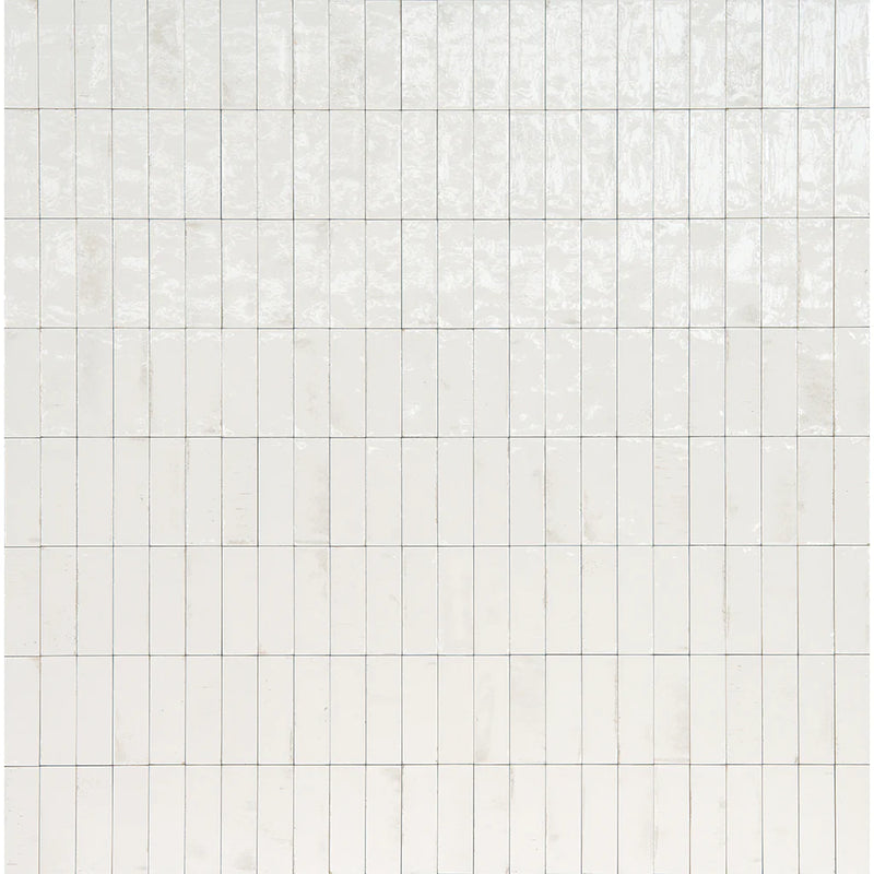 Aquatica Bianco Glossy Porcelain Pool Tile 2"x6" - Gleeze Collection