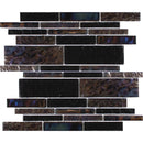 Aquatica Blackstone Linear Glass Mesh Tile 11.75"x11.75" - Treasure Collection