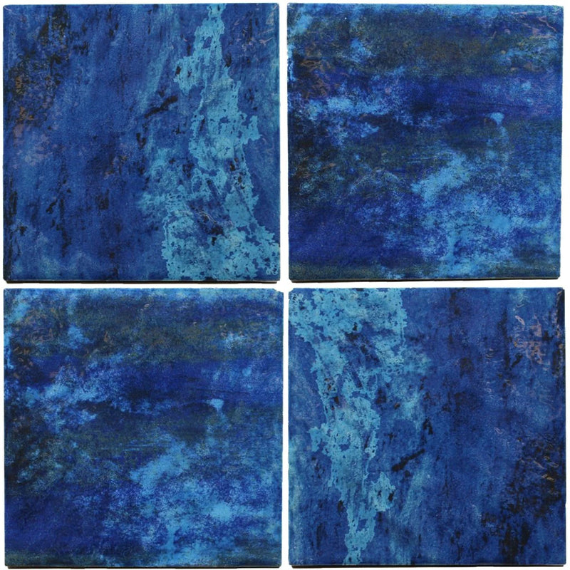Aquatica Blu Porcelain Pool Tile 6"x6" - Coral II Collection
