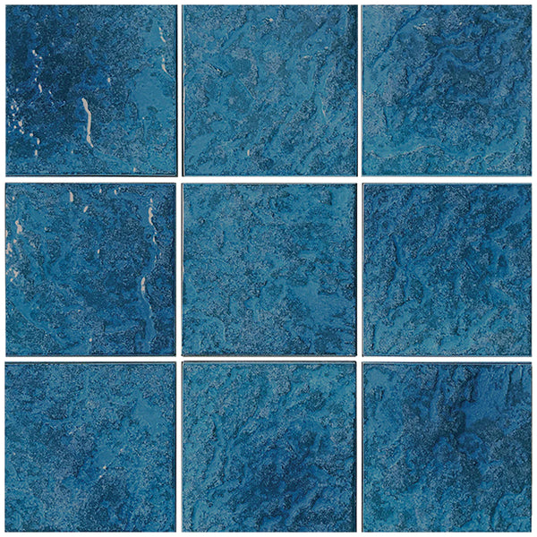 Aquatica Blue Porcelain Pool Tile 6"x6" - Summer II Collection, photo 2 of 2