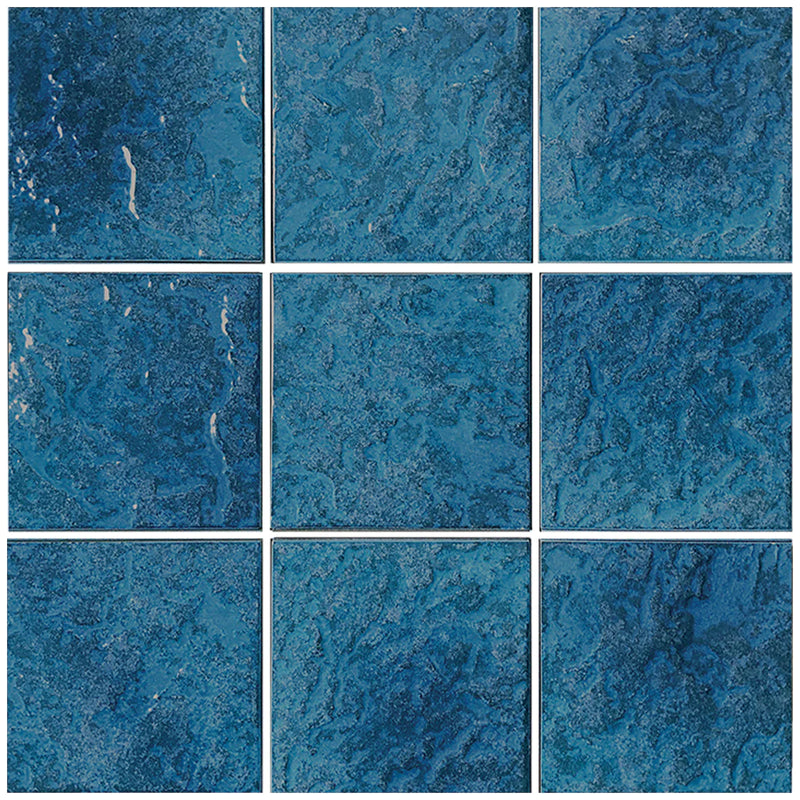 Aquatica Blue Porcelain Pool Tile 6"x6" - Summer II Collection