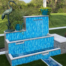 Aquatica Caspian 1"x1" & 1"x3" Glass Mosaic Tile 11.75"x12" - Dash Collection