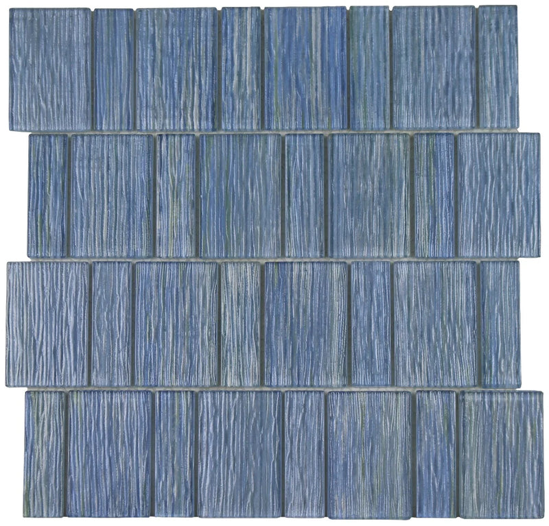 Aquatica Chico Stacked Glass Mosaic Tile 11.75"x11.75" - Hot Spring Collection