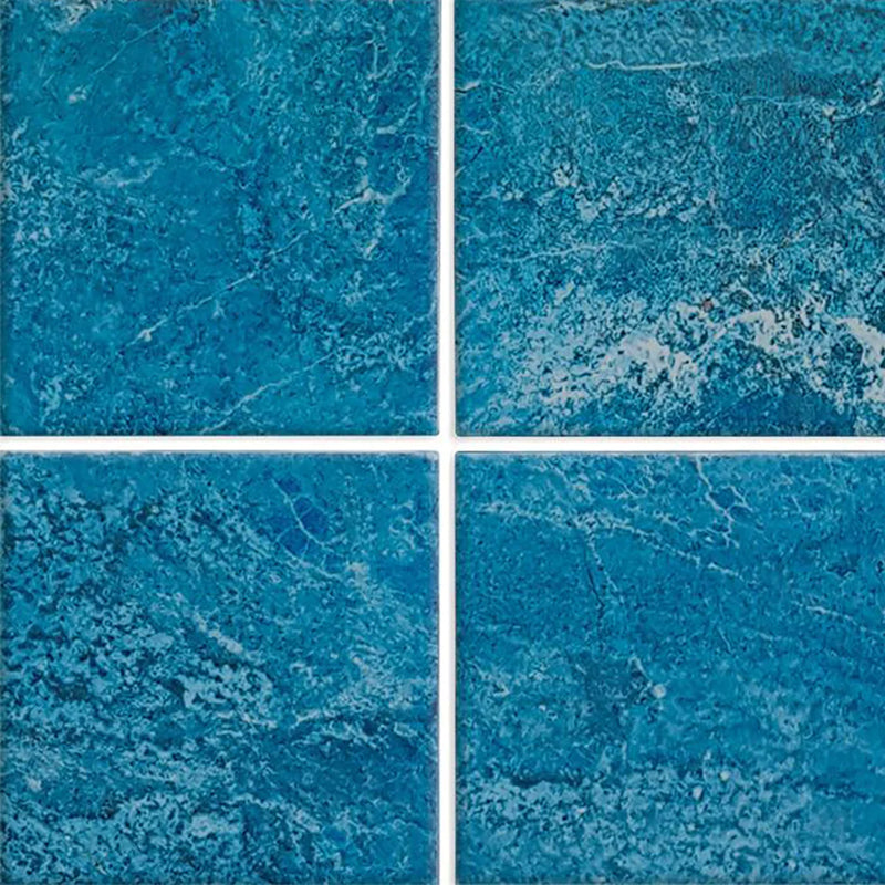 Aquatica Cobalt Porcelain Pool Tile 6"x6" - Waves II Collection