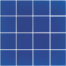 Aquatica Cobalt Solid Glass Mosaic Tile 12"x12" - Crystal Collection