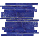 Aquatica Cobaltstone Linear Glass Mesh Tile 11.75"x11.75" - Treasure Collection