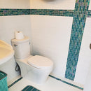 Aquatica Emerald Green 1"x3" Glass Mosaic Tile 11.50"x11.75" - Nautical Collection