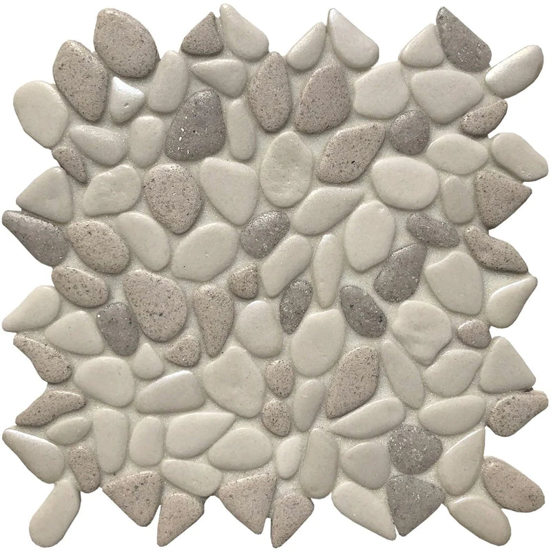 Aquatica Fresh Water Pearl Random Pebble Mosaic 10.5"x10.5" - Liquid Rocks Collection
