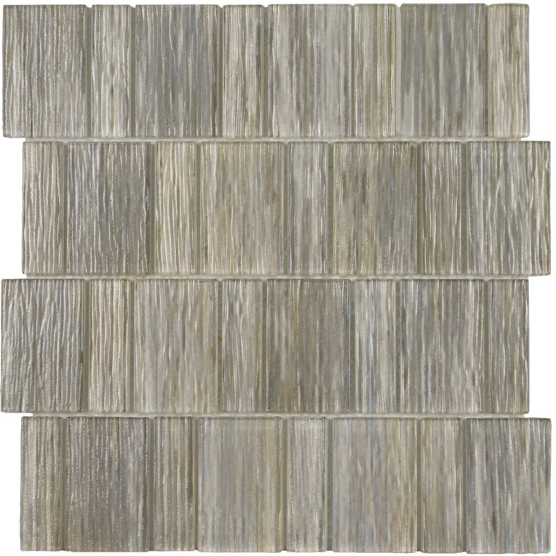 Aquatica Glenwood Stacked Glass Mosaic Tile 11.75"x11.75" - Hot Spring Collection