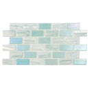 Aquatica Green 1"x2" Glass Mosaic Tile 12"x12" - Illusions Collection