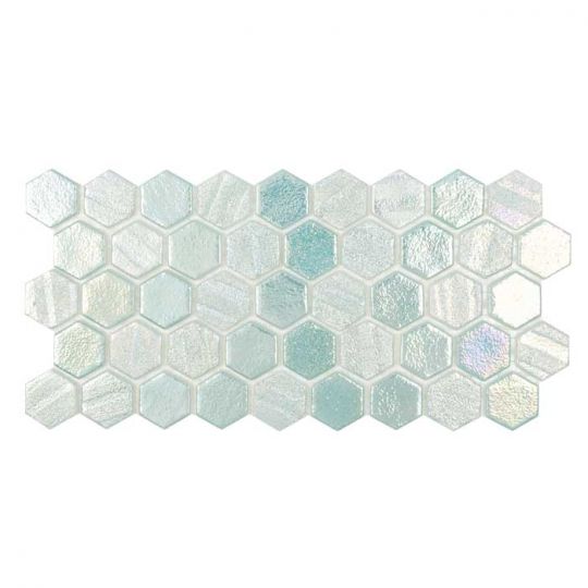 Aquatica Green Hexagon Glass Mosaic Tile 12"x12" - Illusions Collection
