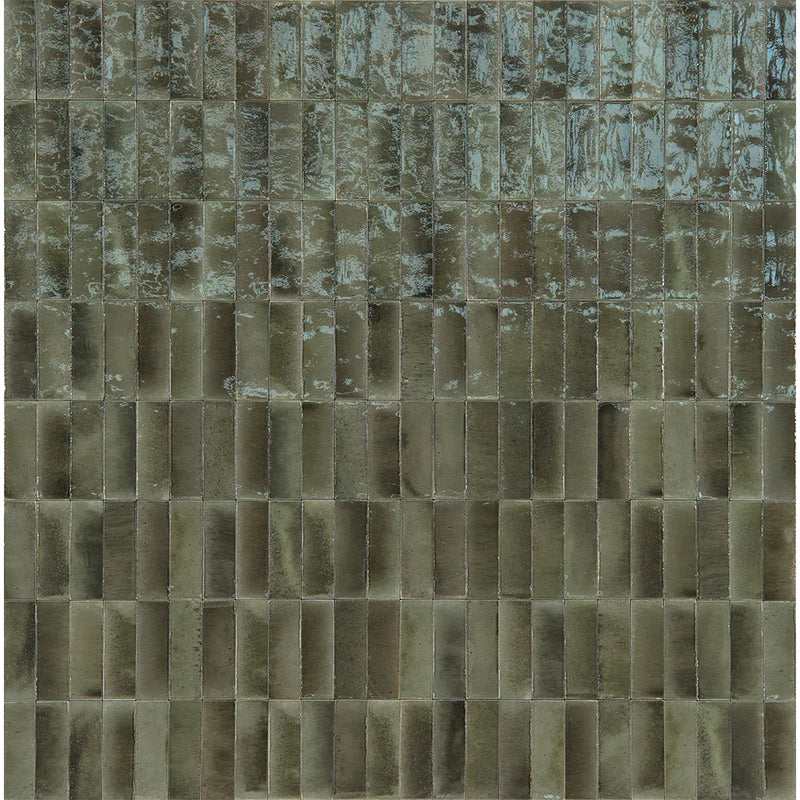 Aquatica Grigio Glossy Porcelain Pool Tile 2"x6" - Gleeze Collection