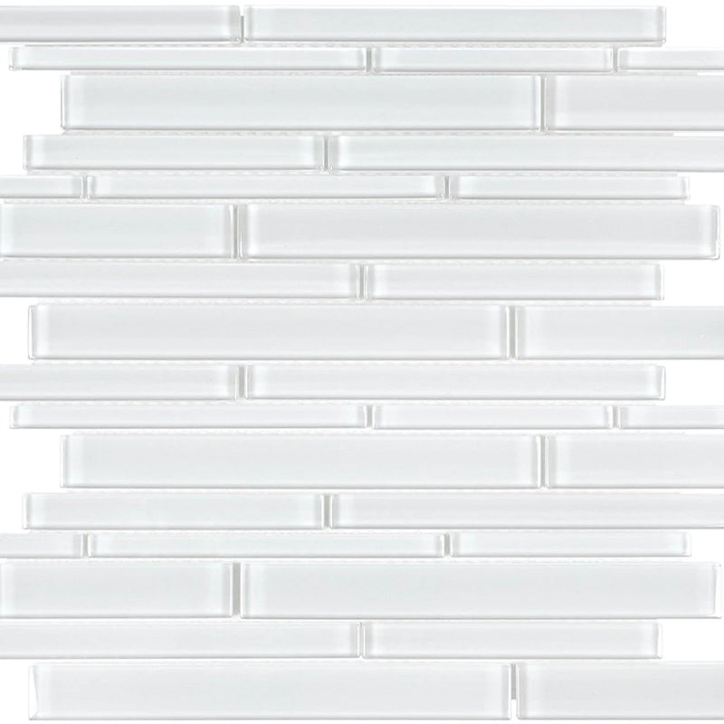 Aquatica Ice Multi Linear Glass Tile 11.75"x11.75" - Element Collection