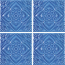 Aquatica Indiano Azzurro Deco Porcelain Pool Tile 6"x6" - Melange Collection